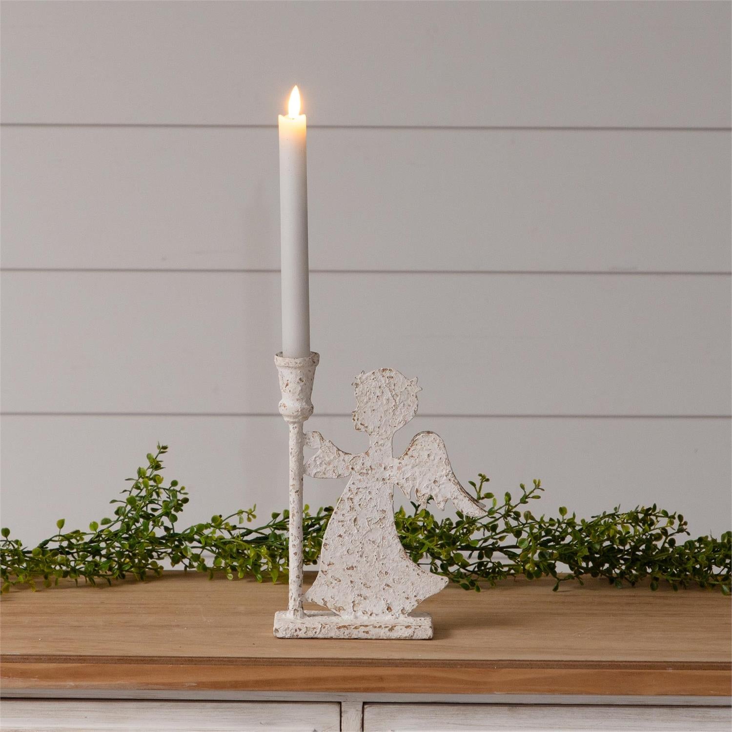 Angel Silhouette Taper Candle Holder