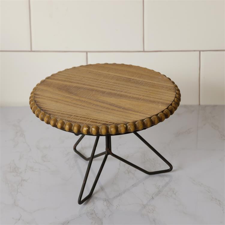Beaded Wood Stand (Sm)