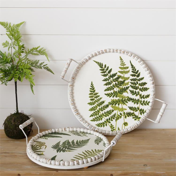 Botanical Supply Beaded Wooden Trays