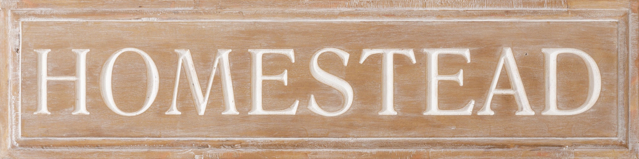 Carved "Homestead" Wall Art