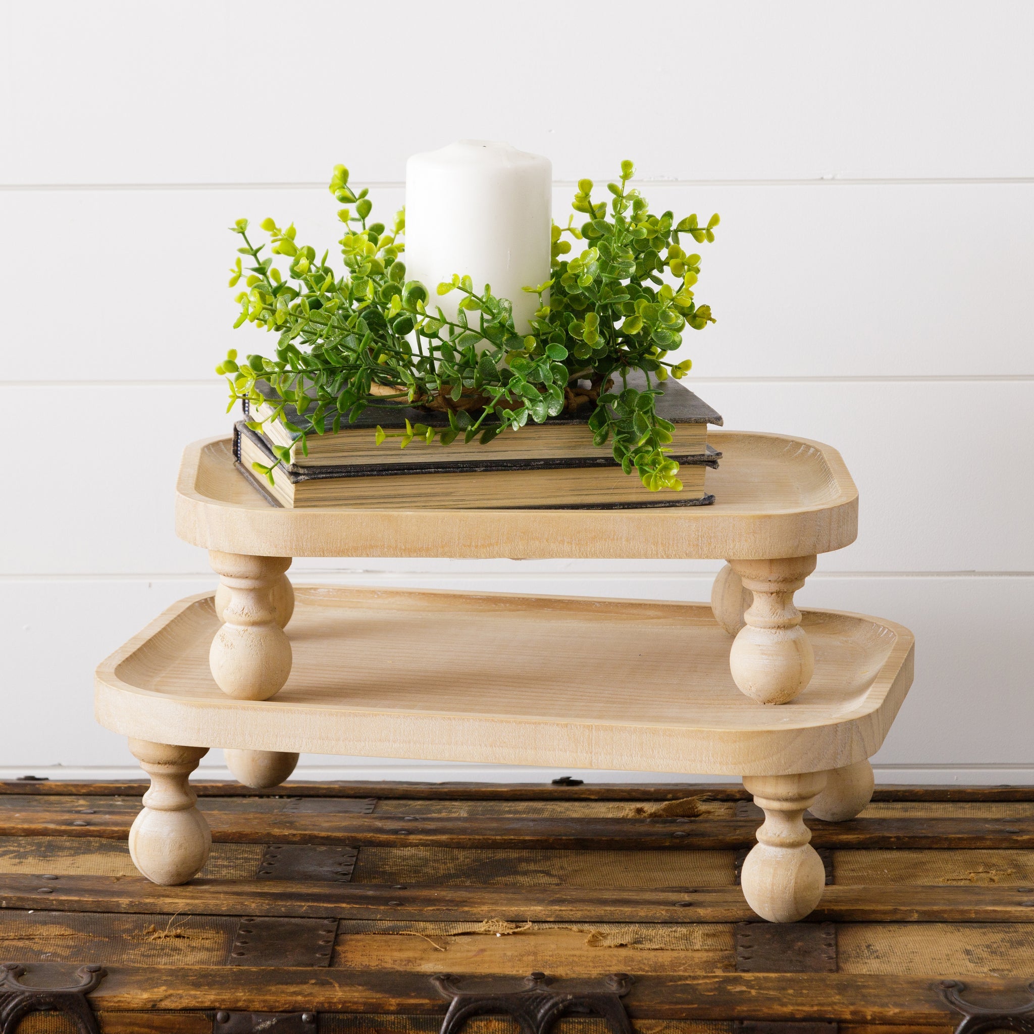 Wood Trays w/ Ball Feet