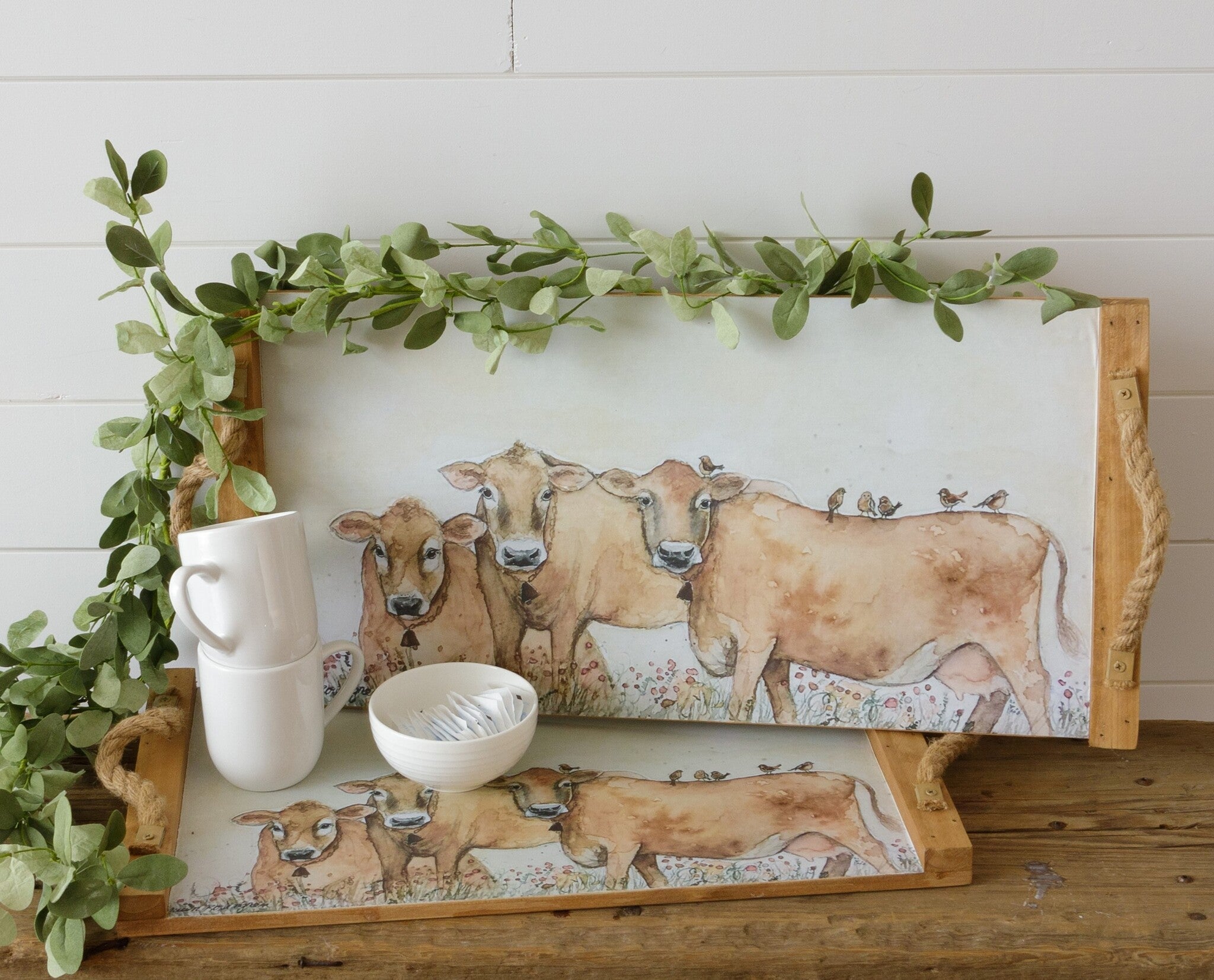 Field Cows Trays (S/2)