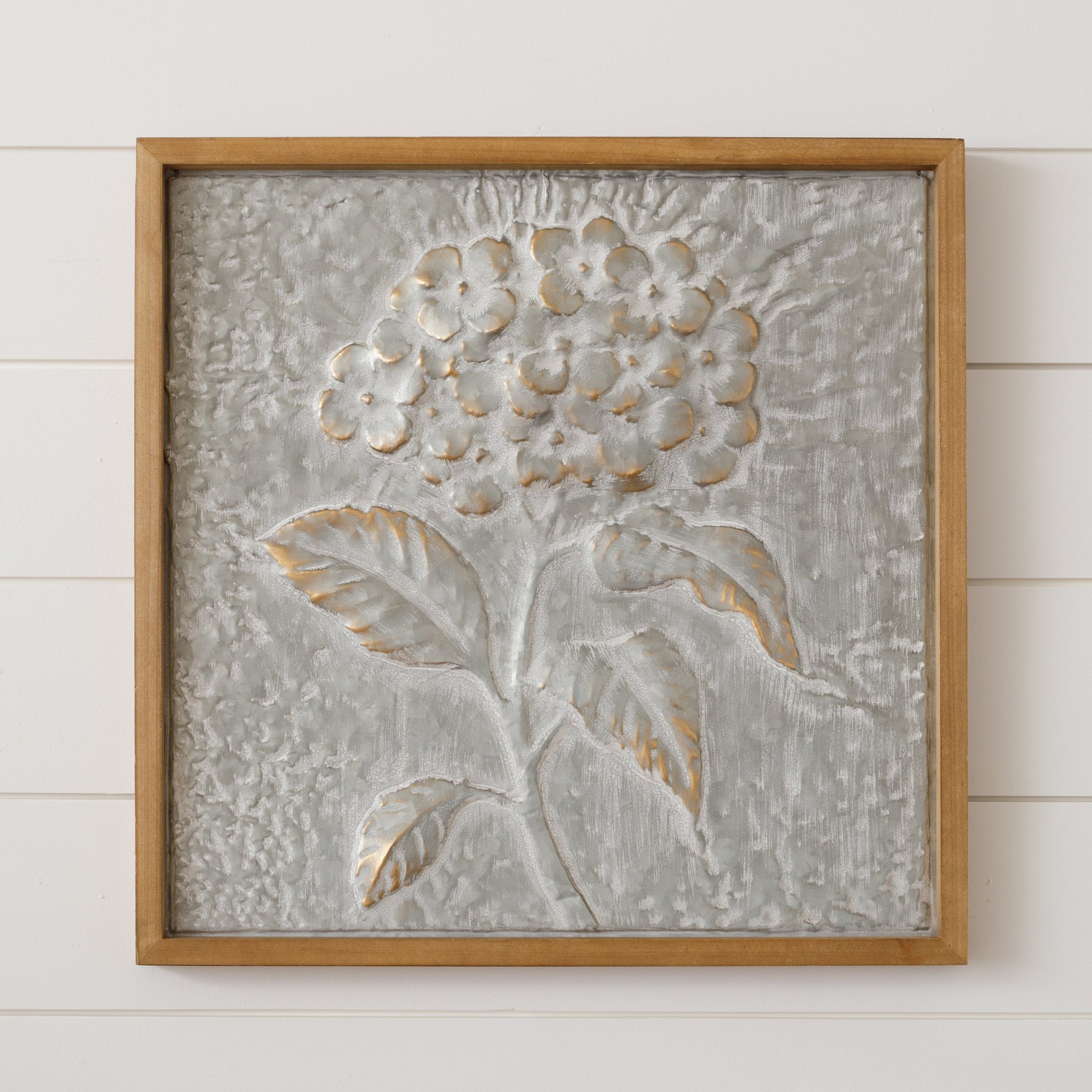 Debossed Hydrangea Wall Art