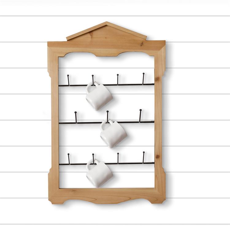 Architectural Wall Mug Rack