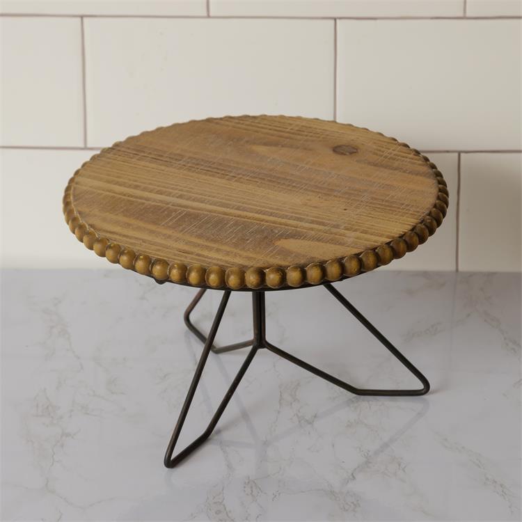 Beaded Wood Stand (Lg)