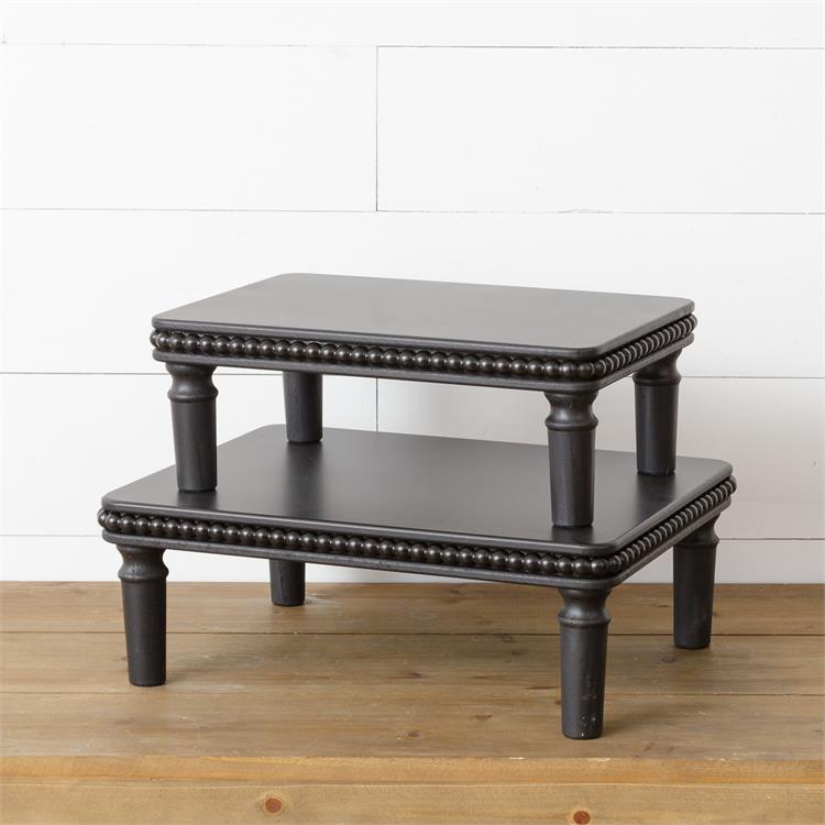 Black Beaded Risers (S/2)