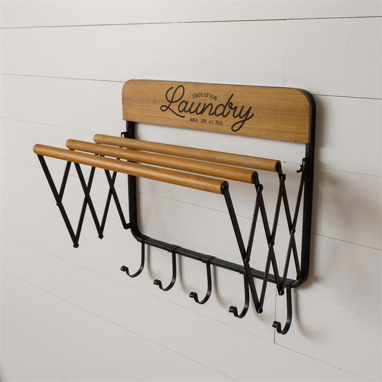 Laundry Rack w/ Hooks