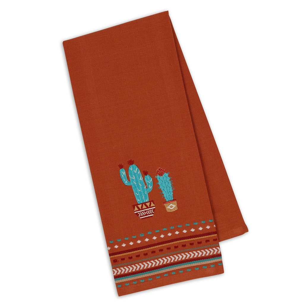 Cactus Embroidered Dishtowel