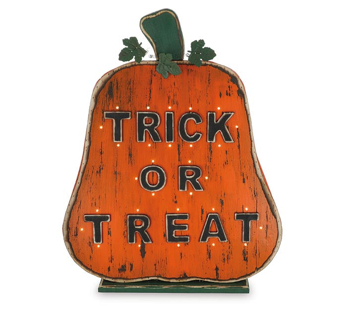 Oversized Light Up "Trick or Treat" Pumpkin