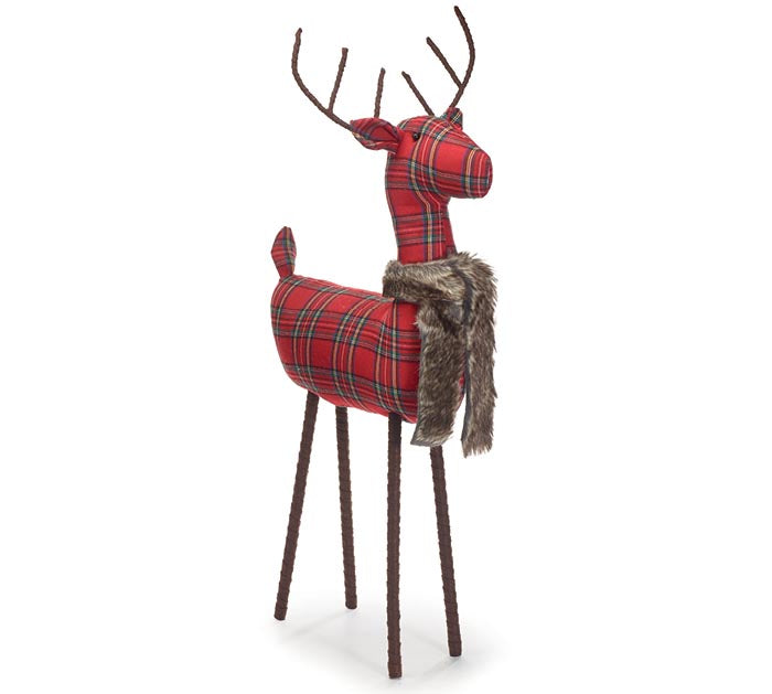 27" Tartan Plaid Reindeer