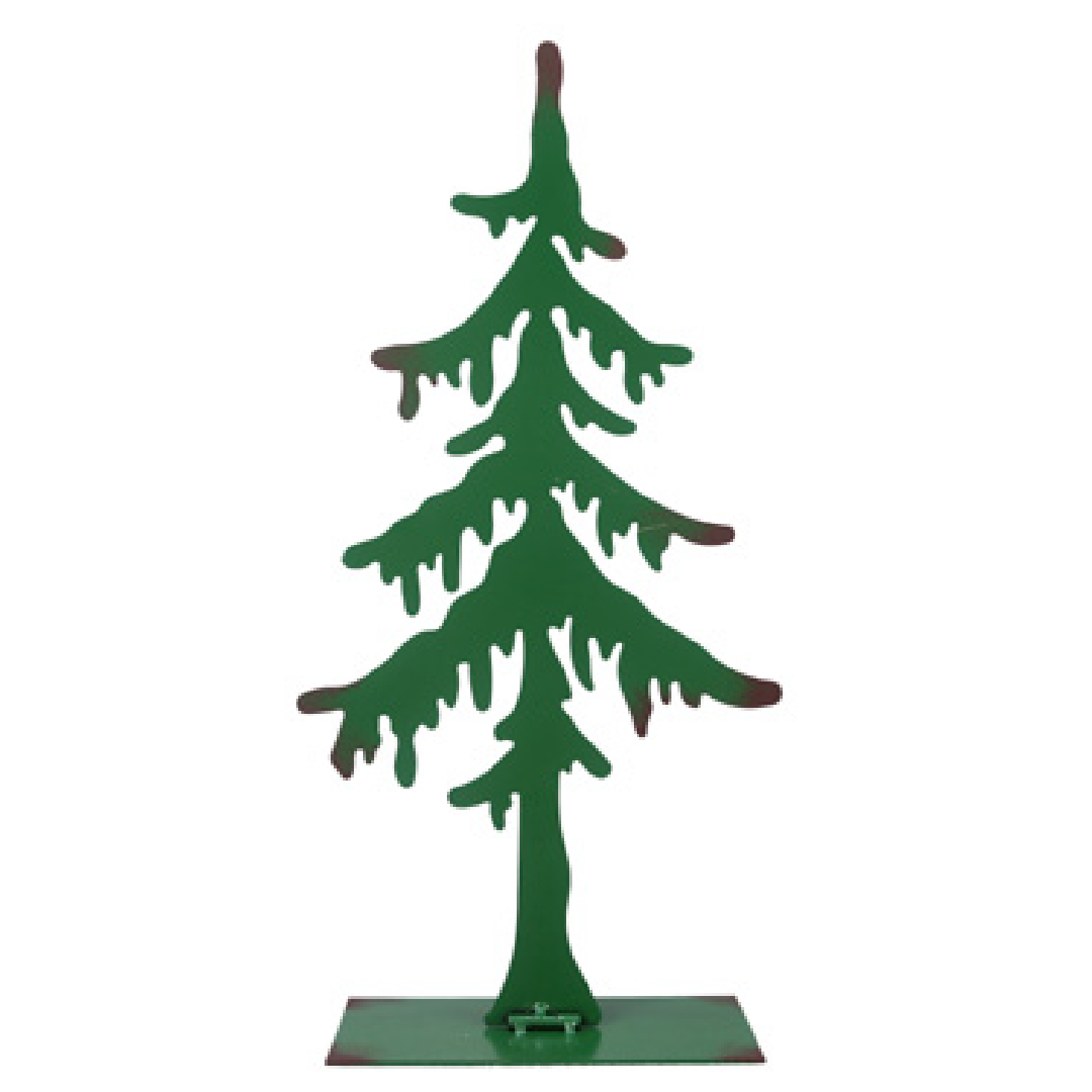 17.25" Snow Drift Green Tabletop Tree