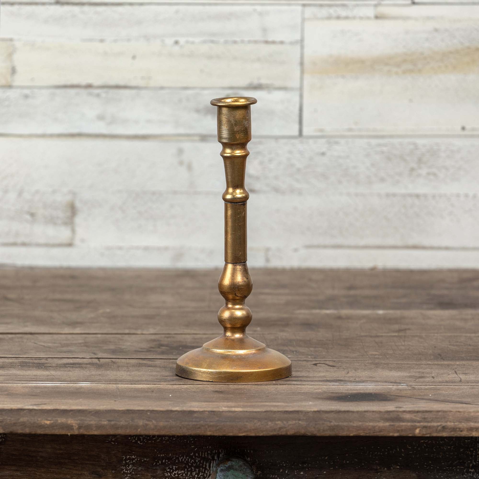 Antique Gold Taper Candle Holder