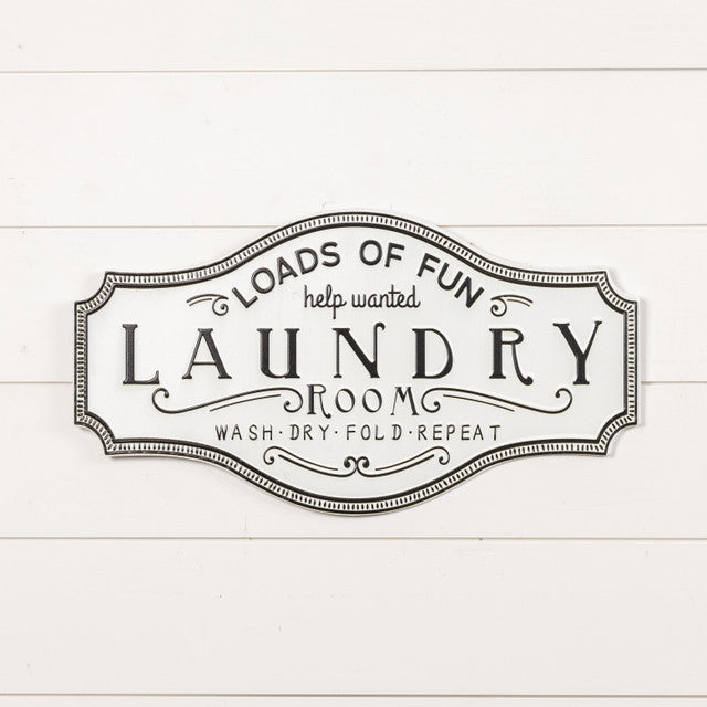 Loads of Fun Laundry Room Wall Art - Black