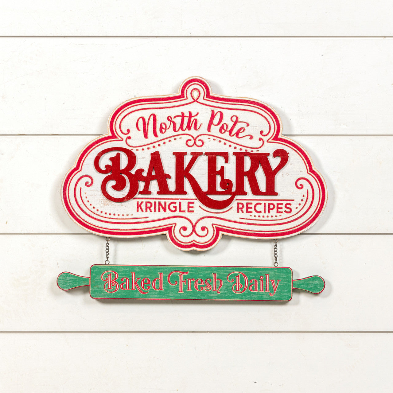 Wooden North Pole Bakery Wall Art