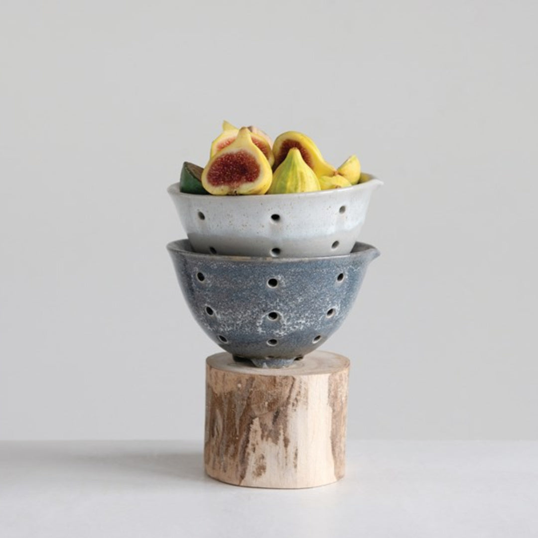 Rustic Stoneware Berry Bowl