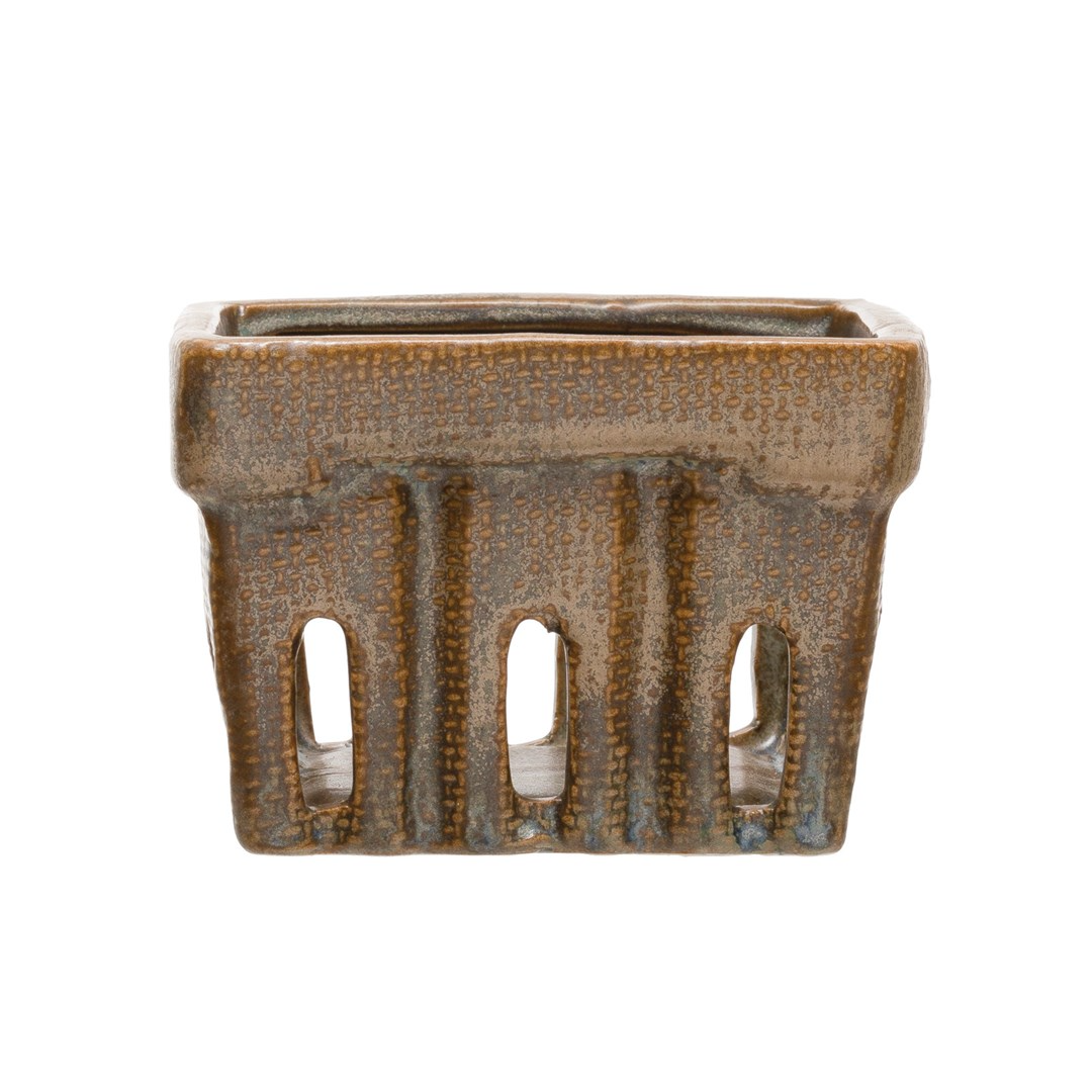 Stoneware Berry Basket