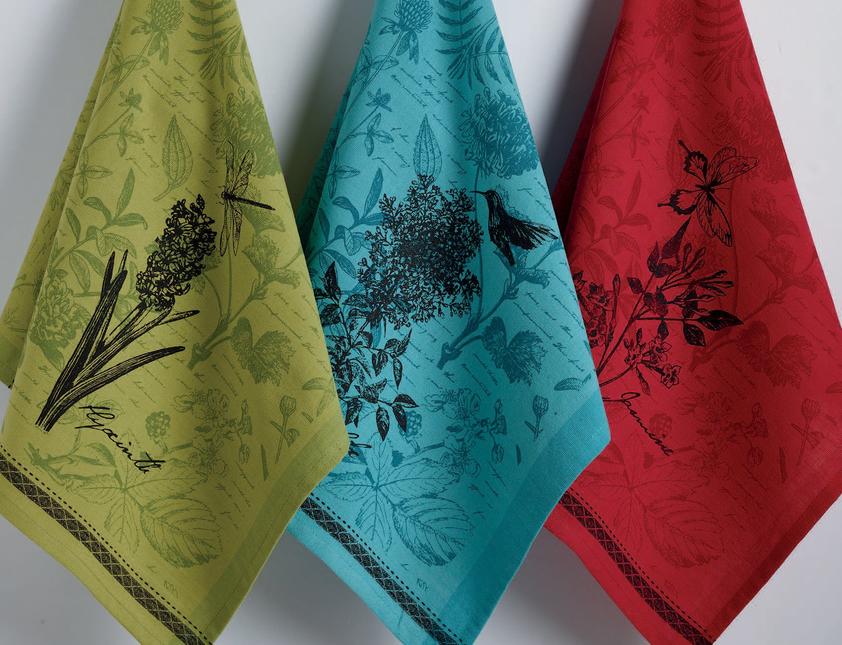 Botanical Flowers Printed Dishtowels