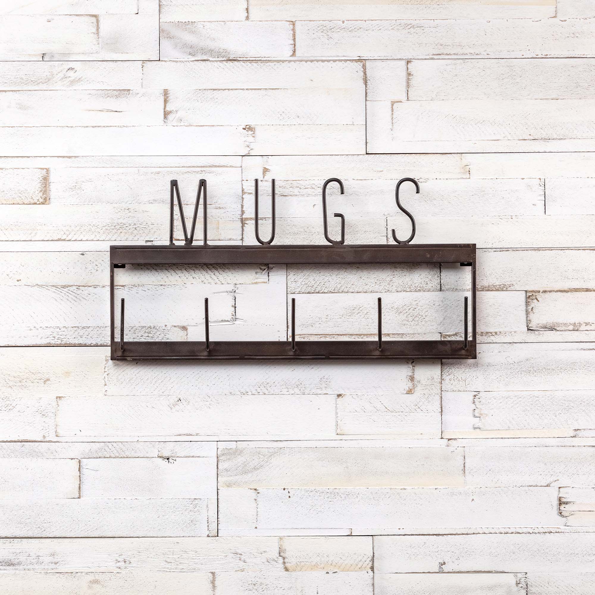 Vintage Styled Industrial Mug Rack