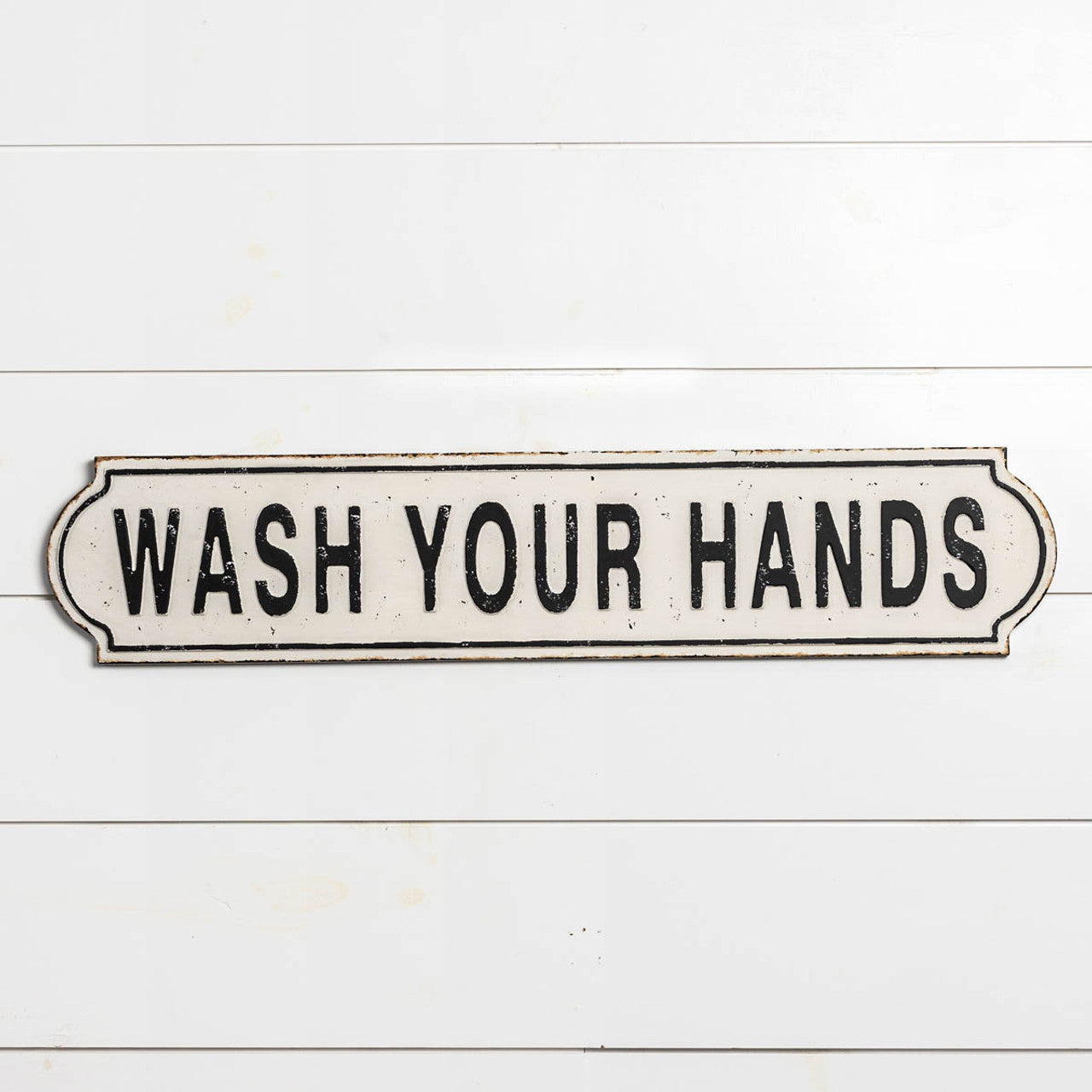Wash Your Hands Metal Embossed Wall Art