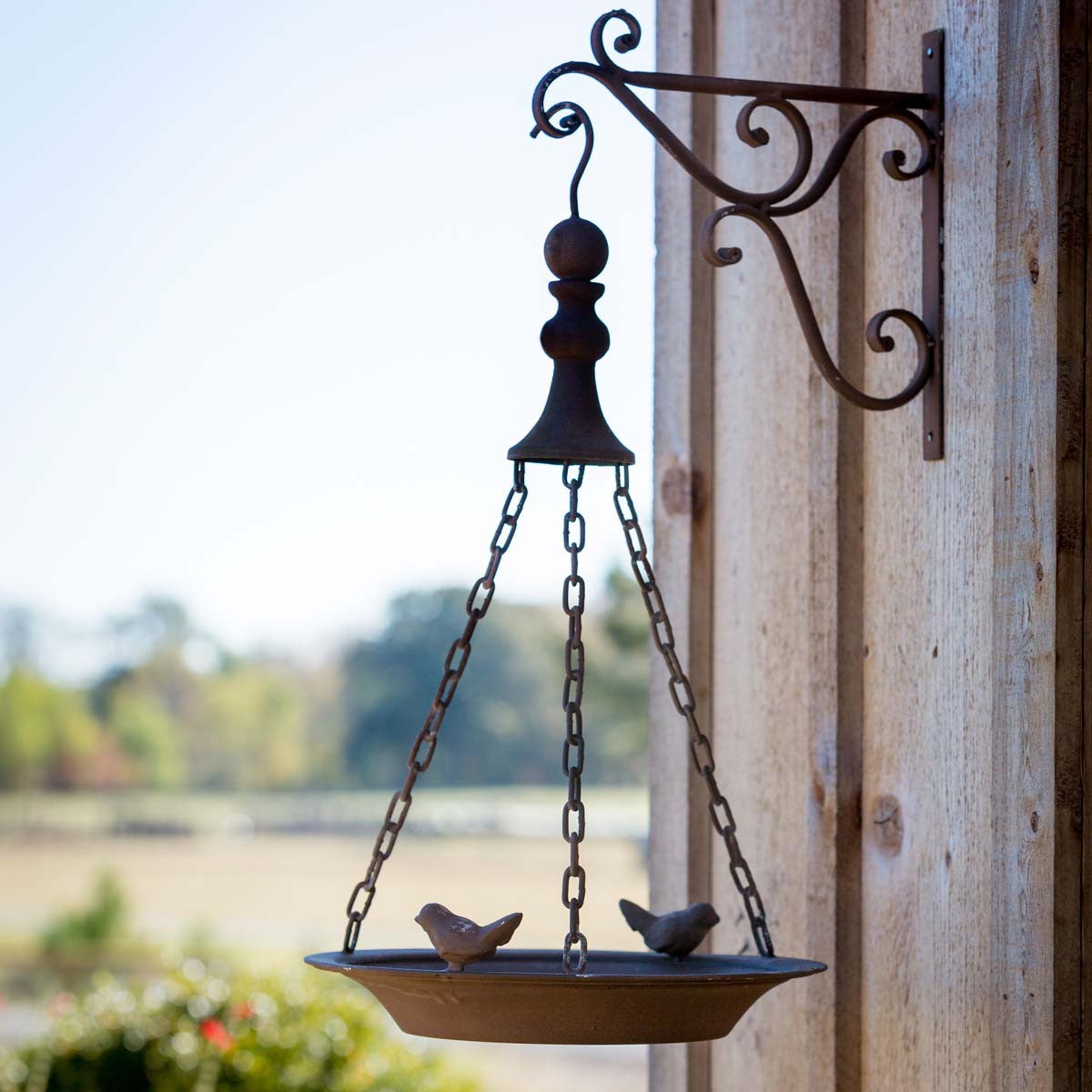Hanging Bird Feeder Ranch Rust Finish