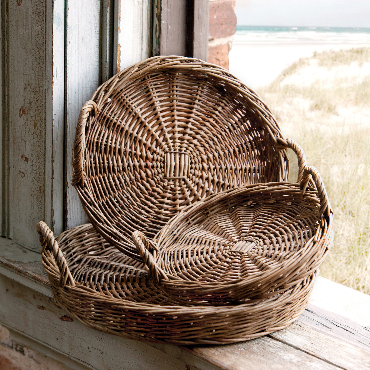 Round Willow Trays / Baskets (S/3)