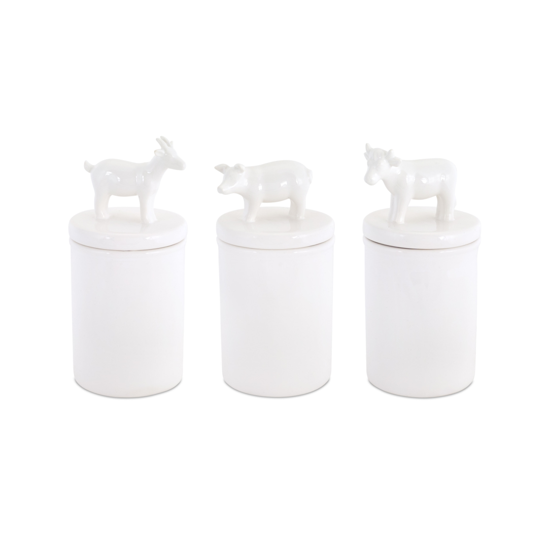 Neutral Farm Animal Canisters (S/3)