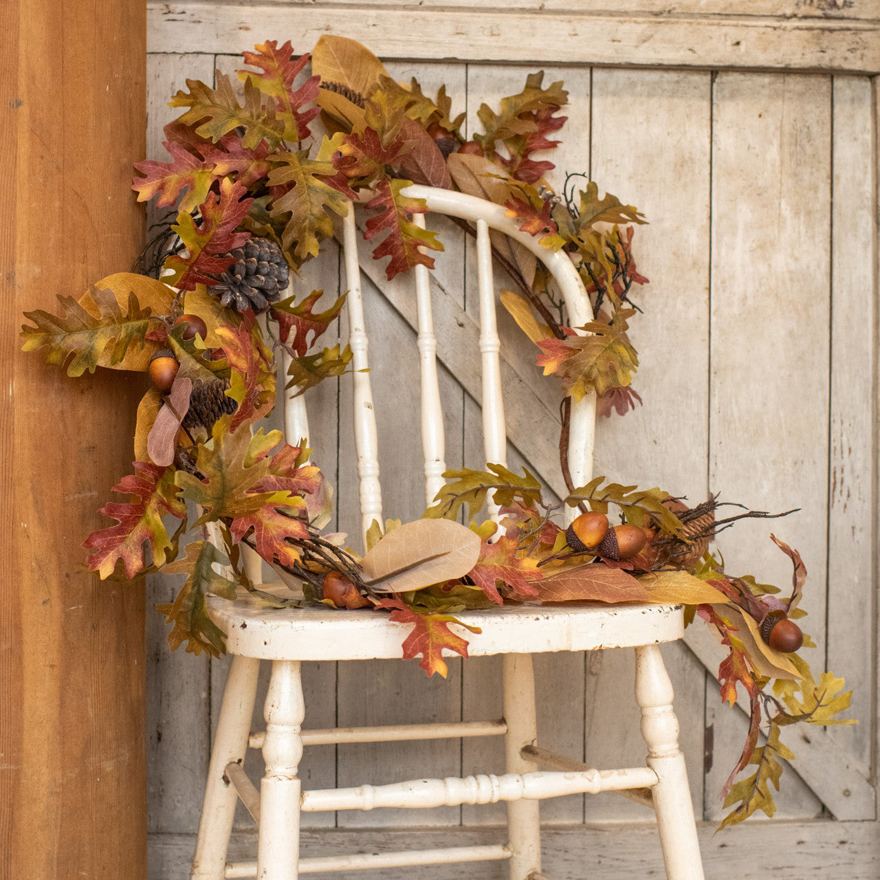 Mustard & Brown Oak Leaves Garland