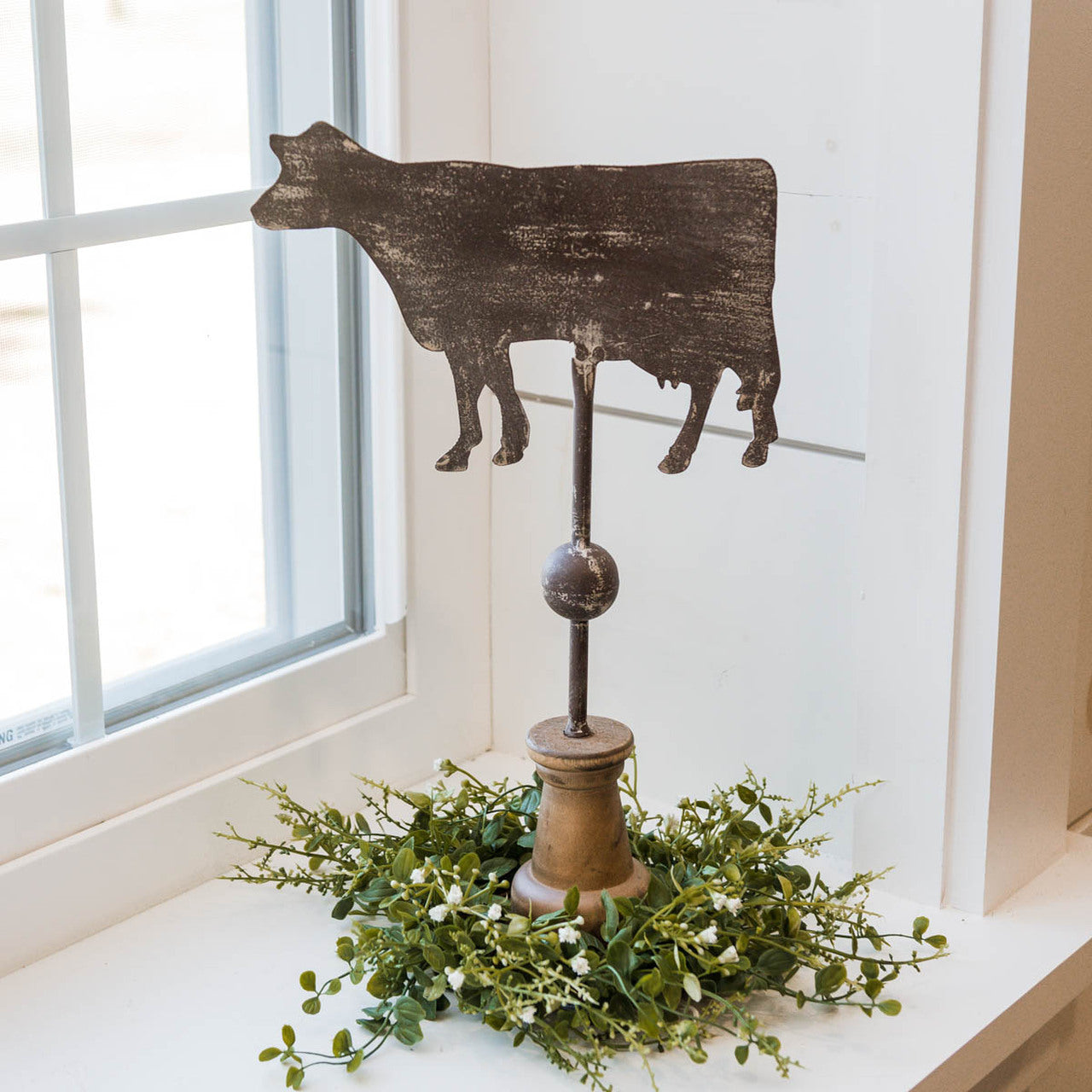 Antique Inspired Cow Pedestal