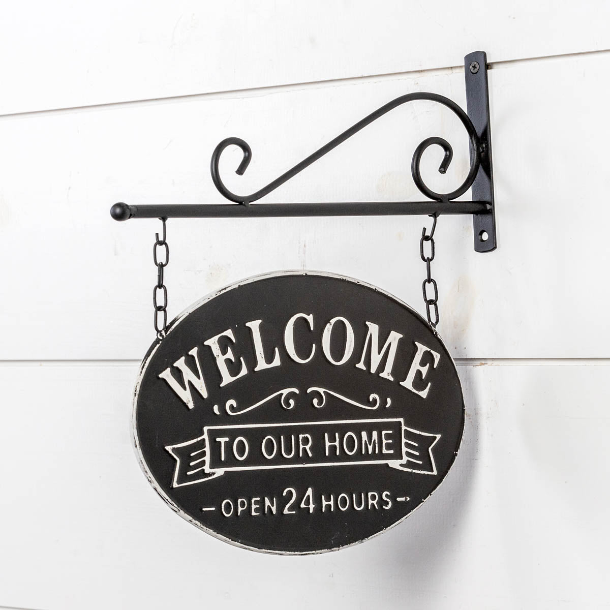 Welcome To Our Home Sign w/ Bracket
