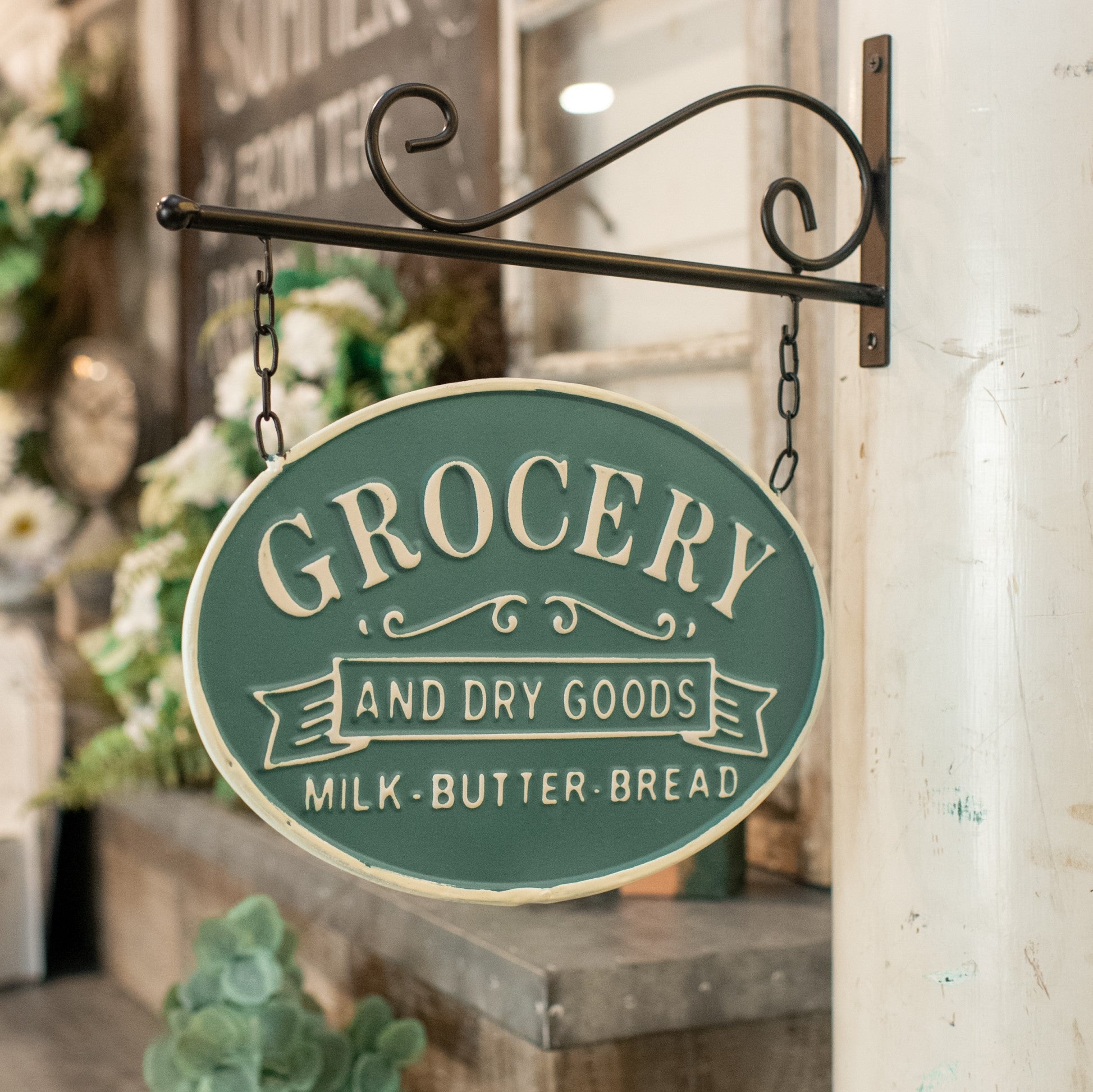 Grocery Market Sign w/ Bracket