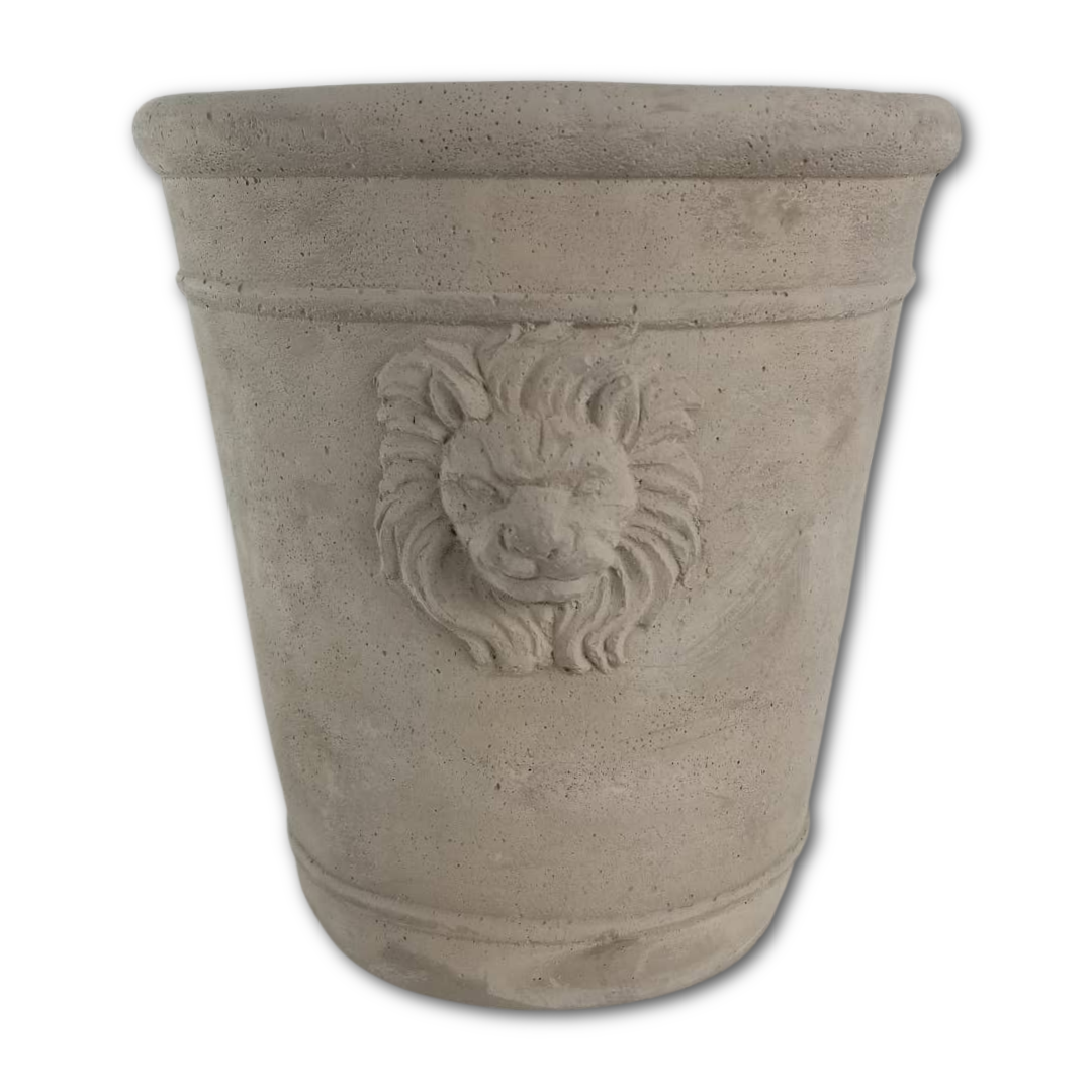 Estate Lion Cement Planter