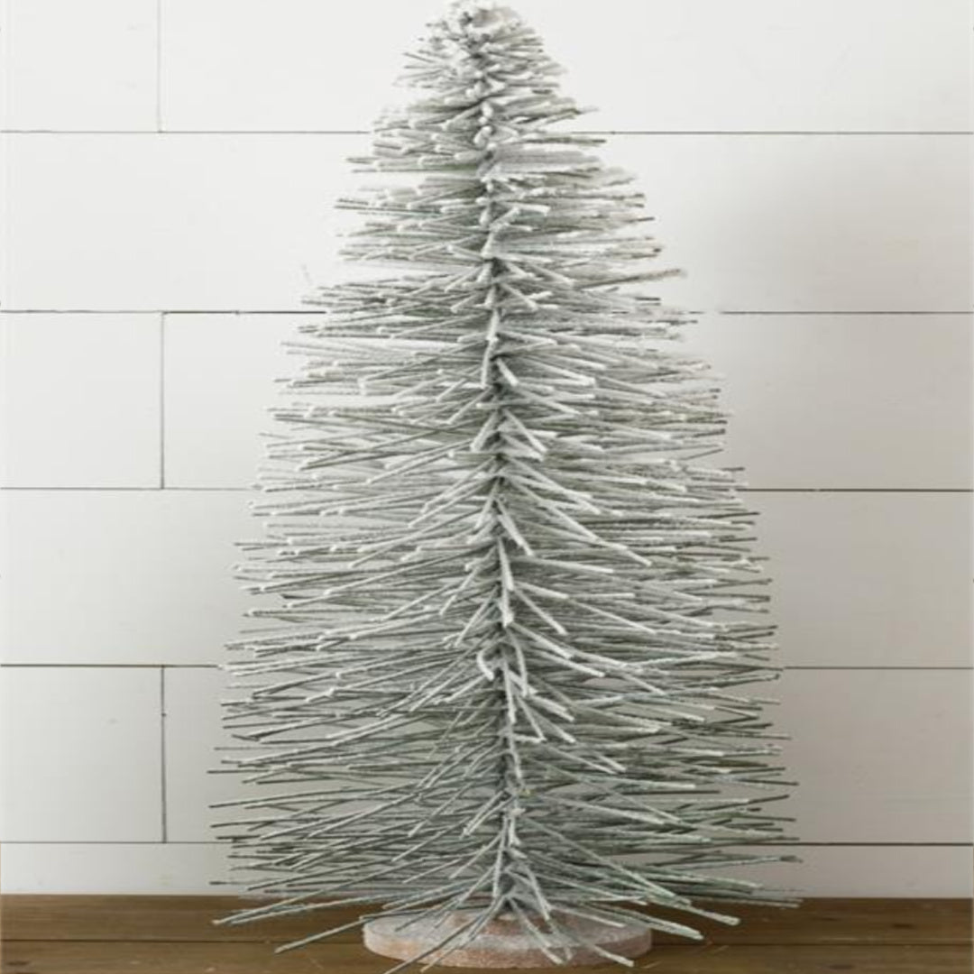 Oversized Flocked Bottle Brush Tree - Large