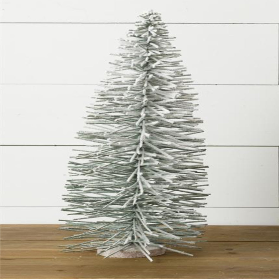 Oversized Flocked Bottle Brush Tree - Small