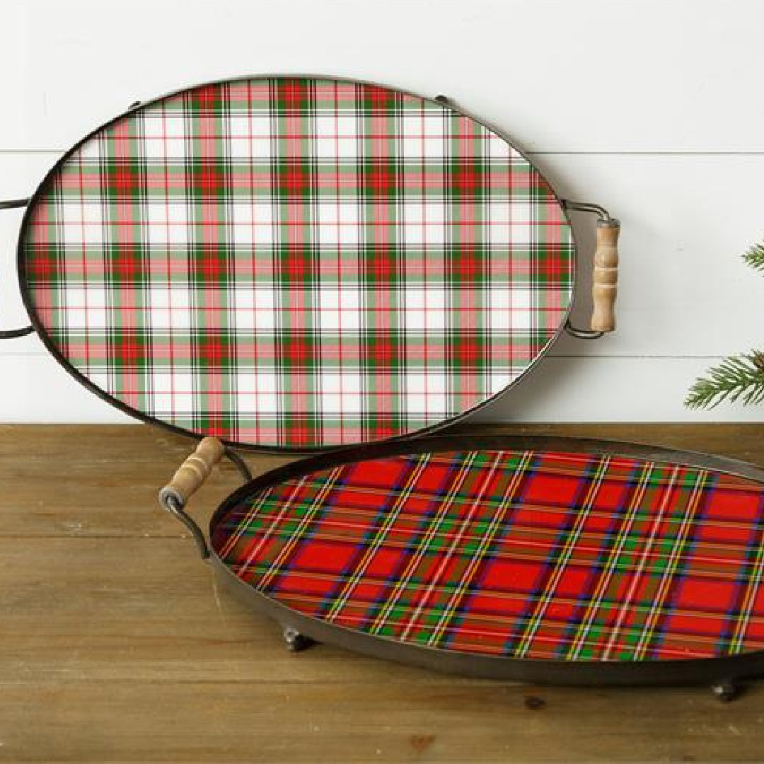 Holiday Tartan Plaid Trays