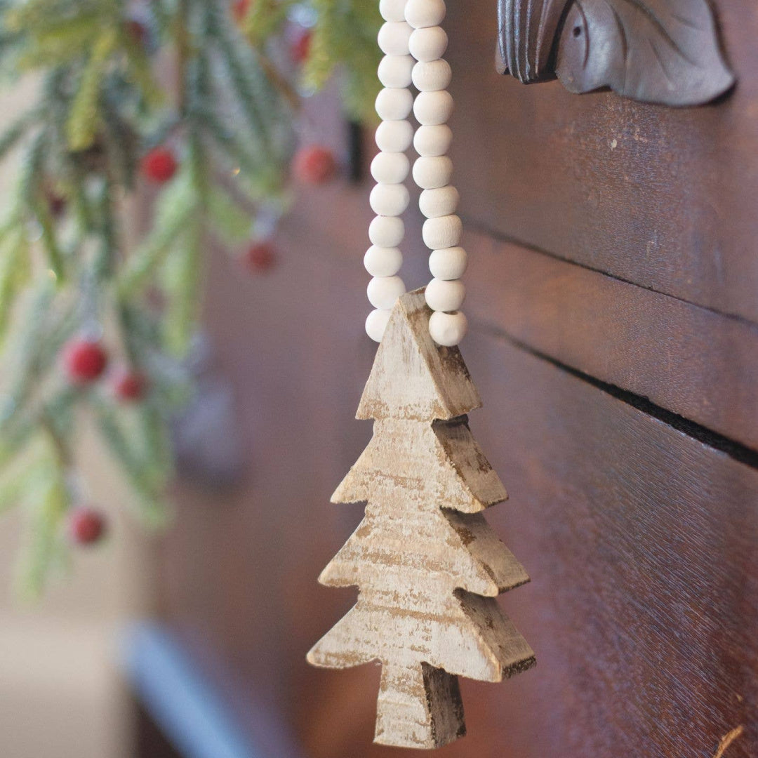 Distressed Wooden Tree Beads