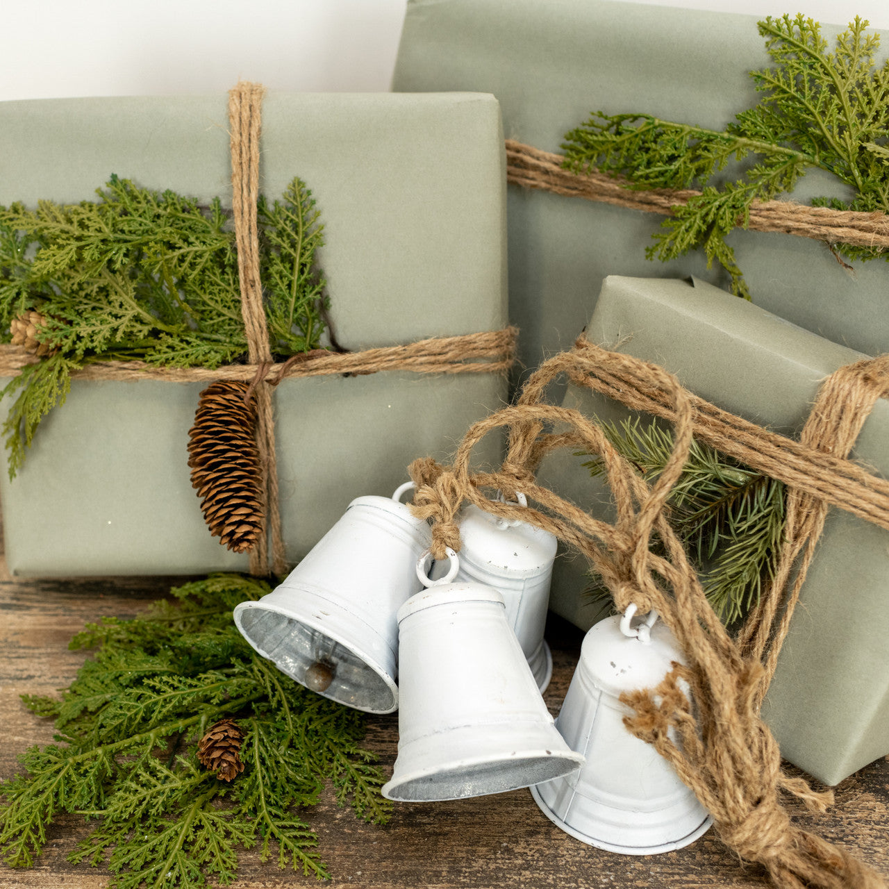 54" Holiday White Hanging Bells