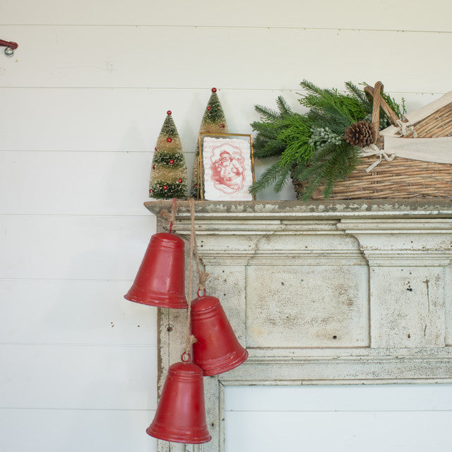 31" Holiday Red Hanging Bells