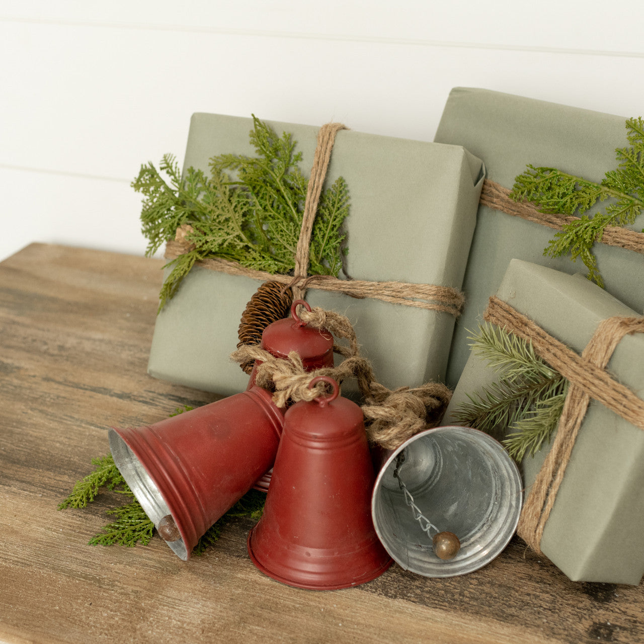 27" Holiday Red Hanging Bells