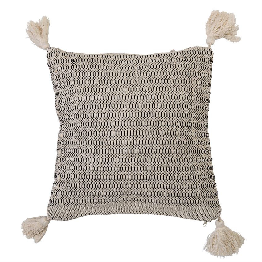 18" Raised Touch Cotton Pillow w Tassels (5610005561501)