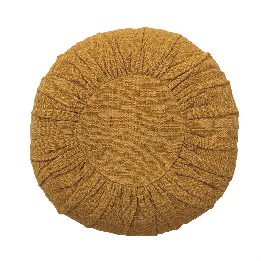 18" Mustard Round Pillow (5610008969373)