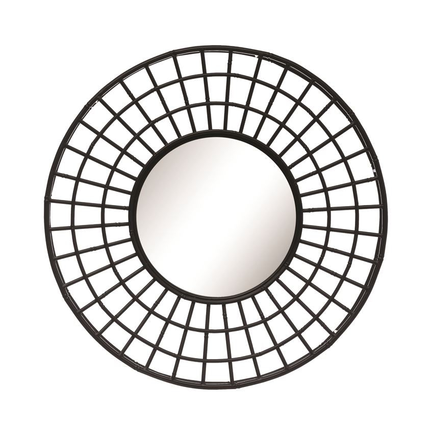 Industrial Metal Grid Wall Mirror (5642692559005)