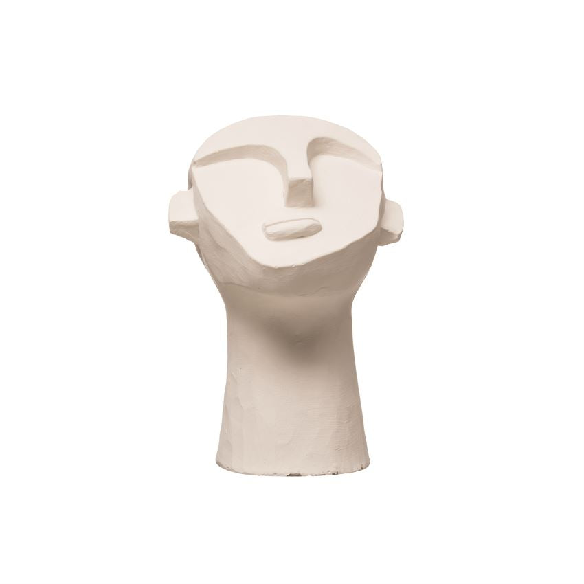 Matte White Cement Face Bust (5610094493853)