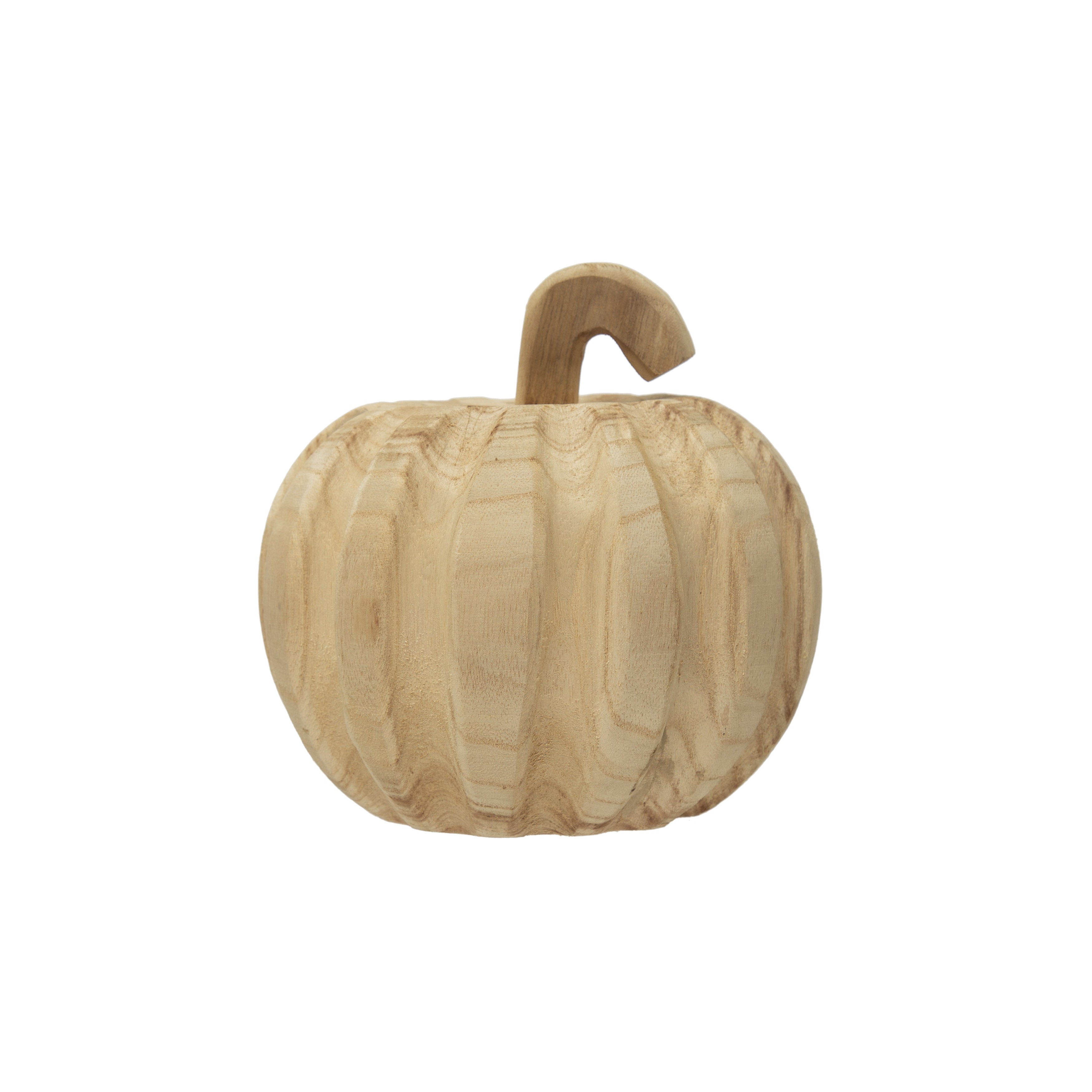 Hand Carved Large Round Pumpkin