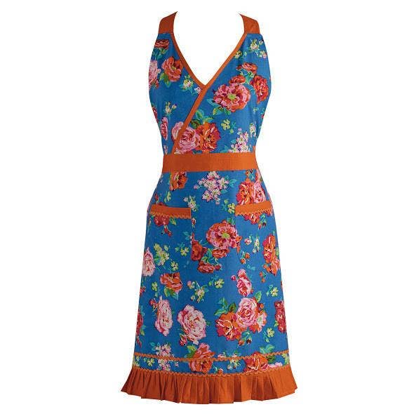 Blue Floral Apron (5609844342941)