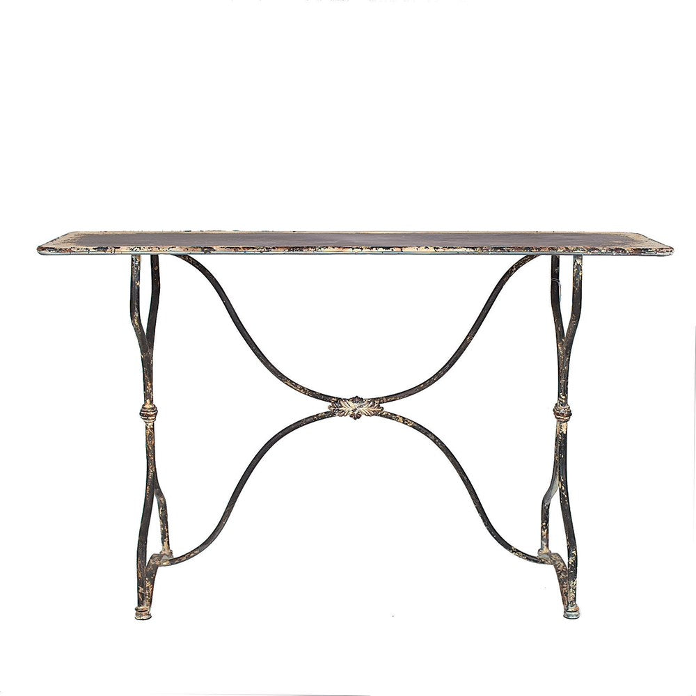 Distressed Black Metal Table