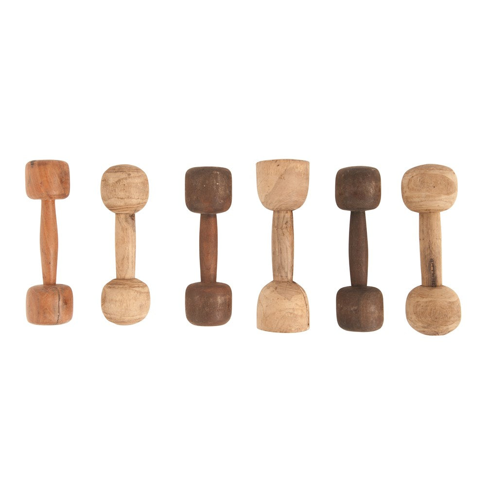 FOUND - Wooden Carved Dumbbells