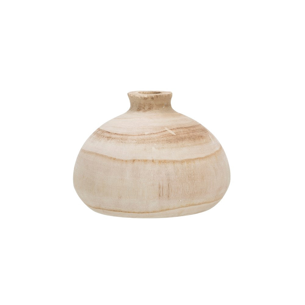 Carved Wood Vase (5610111500445)