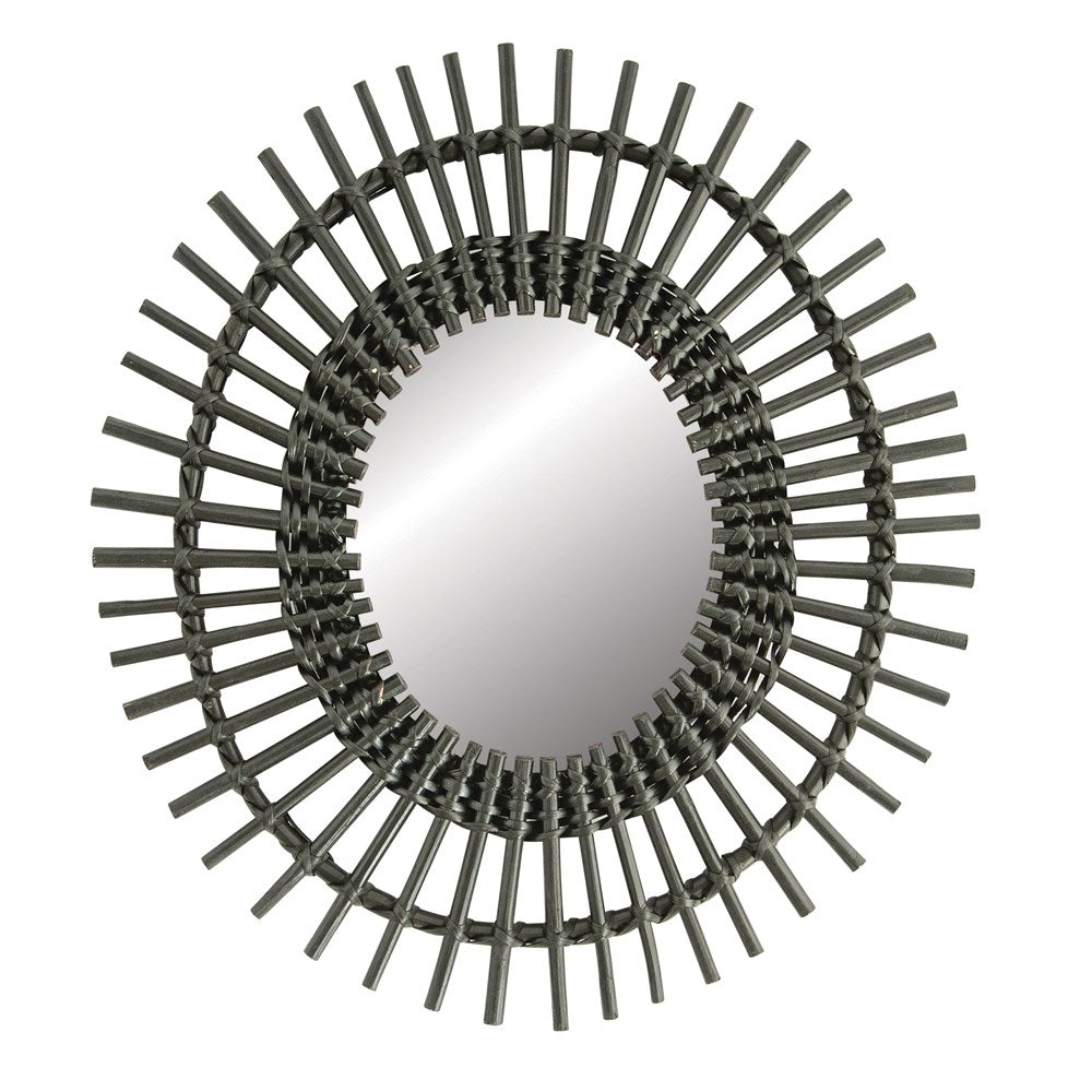 Black Bamboo Framed Mirror (5610097213597)