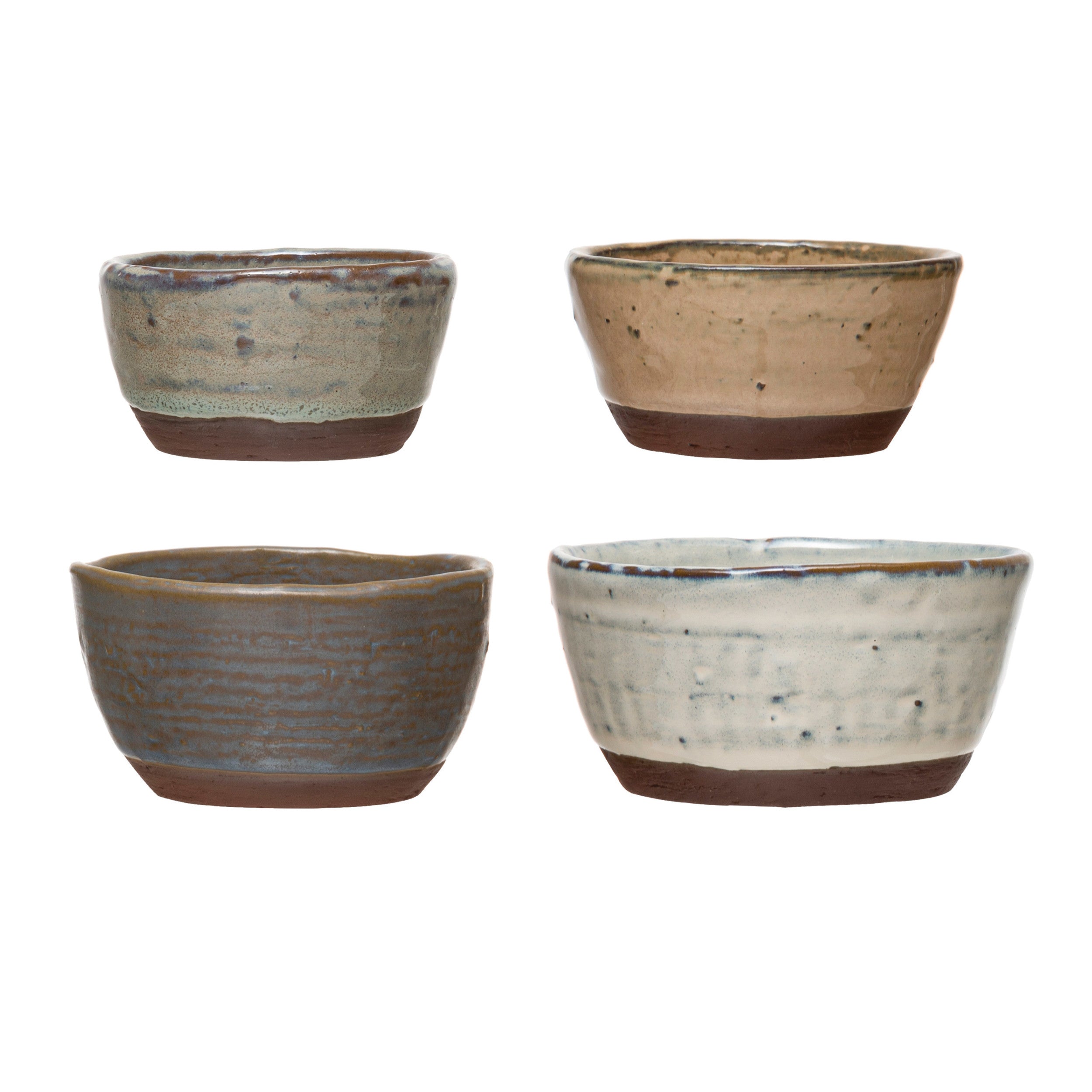Stoneware Bowls w/ Reactive Glaze (S/4)