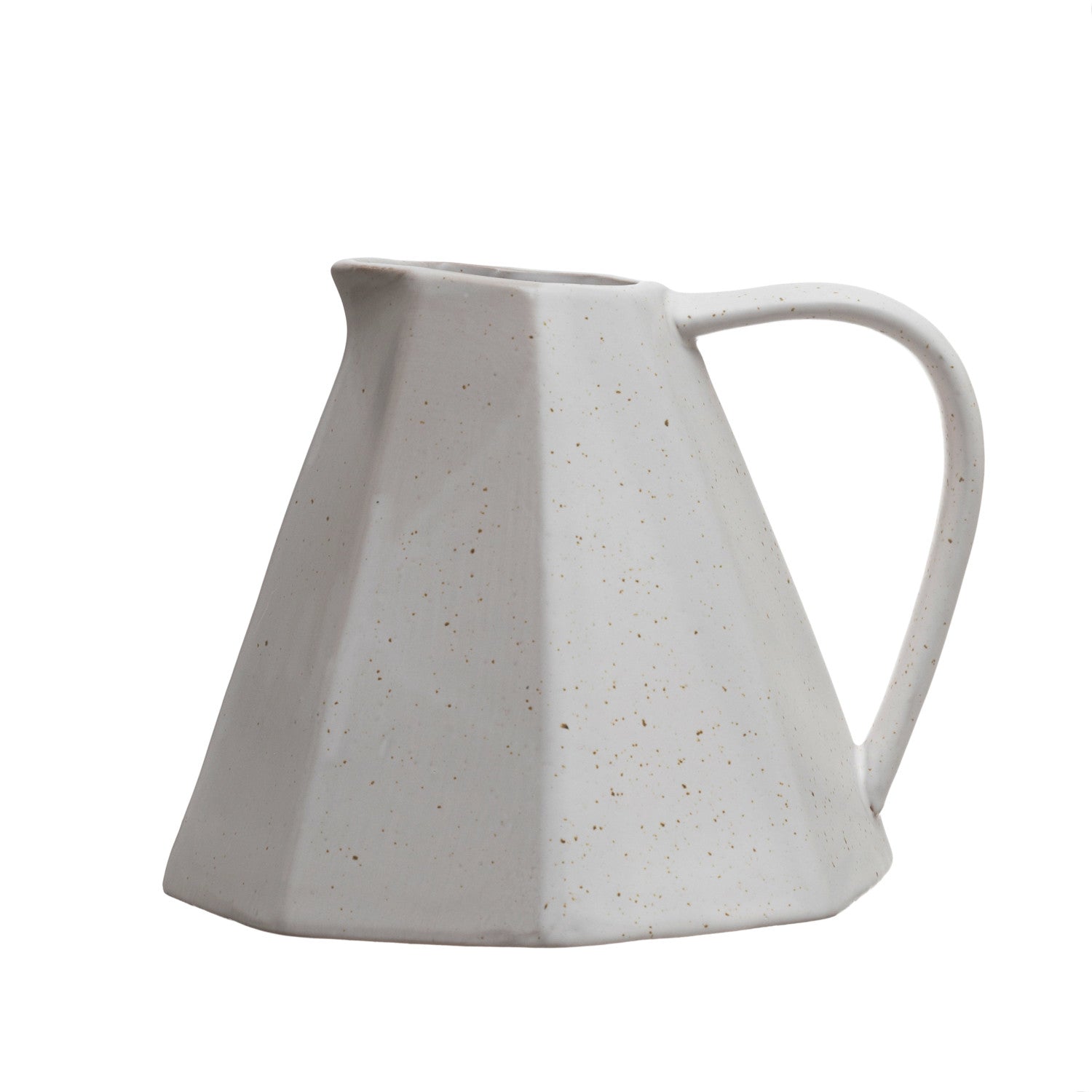 Geometric Matte White Pitcher